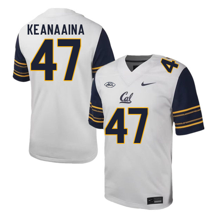 Men #47 Aidan Keanaaina California Golden Bears ACC Conference College Football Jerseys Stitched Sal